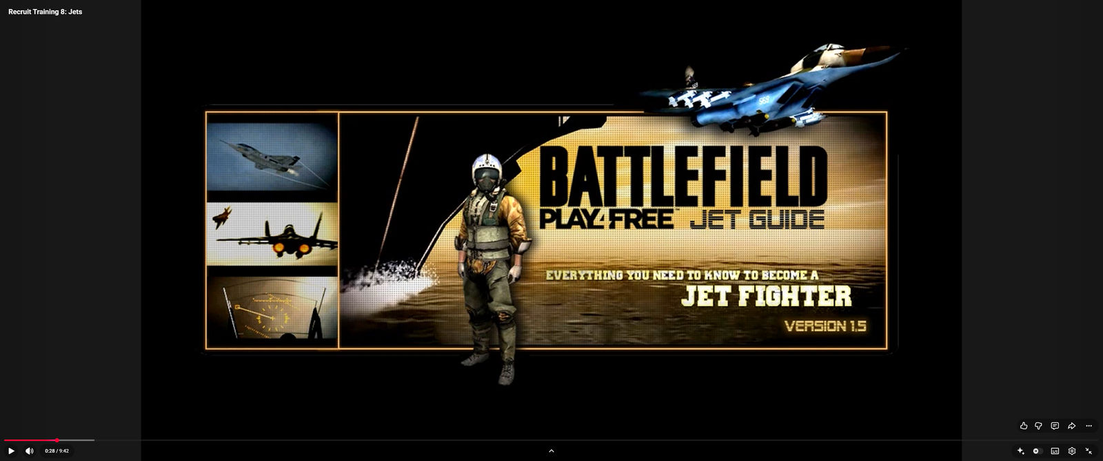 Videoframe met de Battlefield Play4Free Jet Guide als trainingsbron.