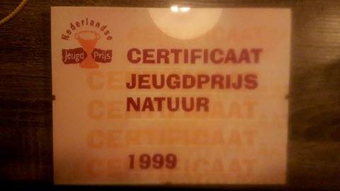 Certificaat Nederlandse Jeugdprijs Natuur 1999.