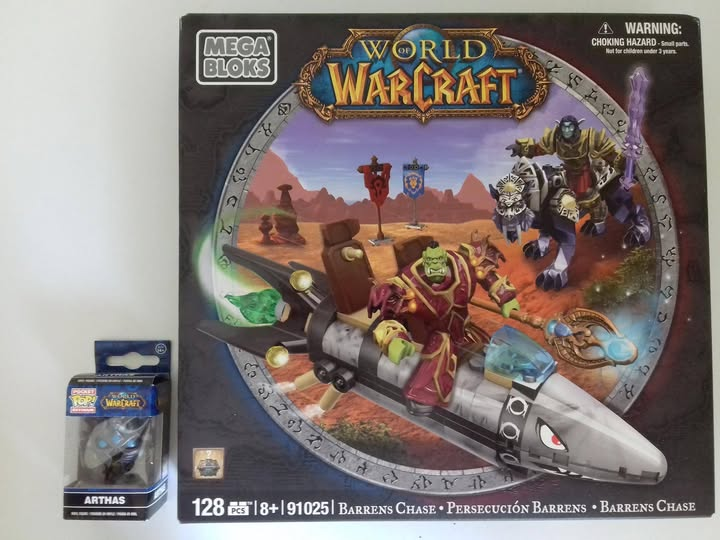 World of Warcraft-prijzenpakket met Mega Bloks-set en Arthas-figuur, uitgereikt door Hollands Glorie in 2017.