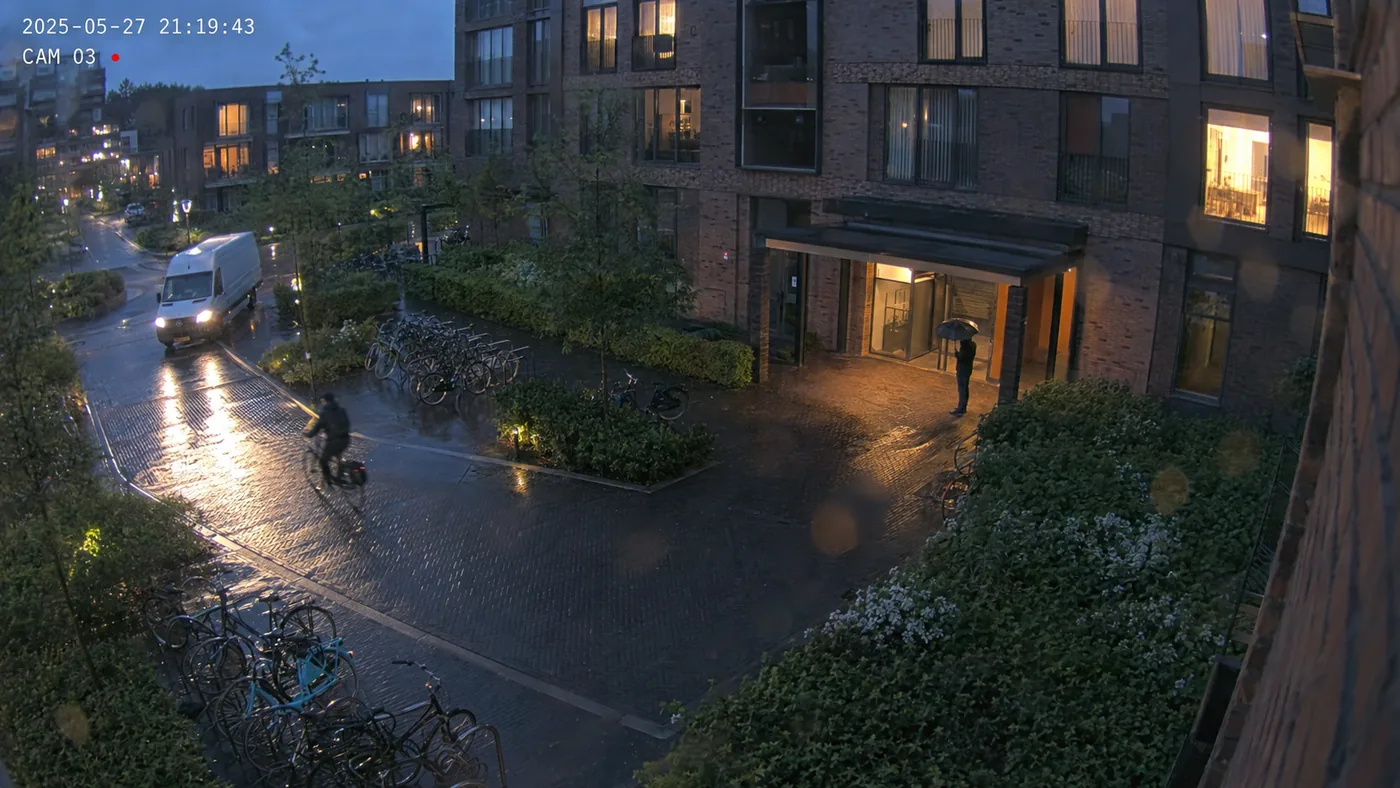 Woonwijk met individuele detecties